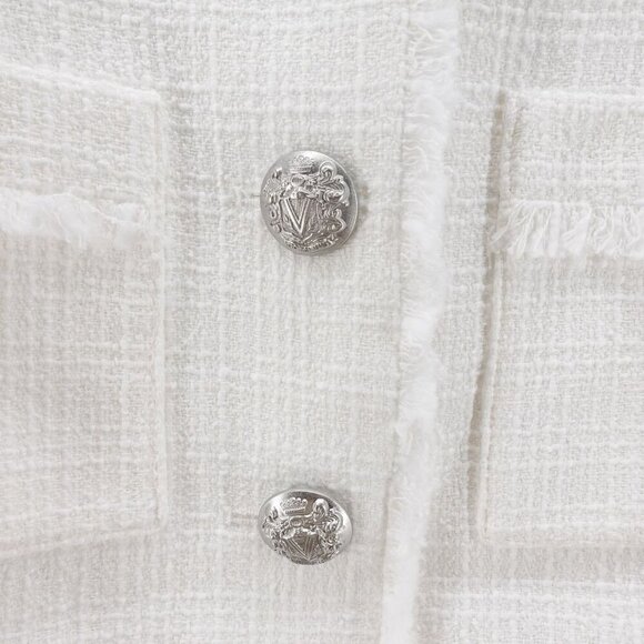 Veronica Beard Cream Blazer with Silver Buttons - Picture 15 of 16